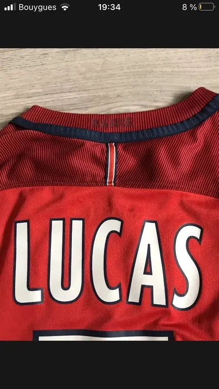 Maillot et short Lucas PSG - Au Fil Des LégendesPsg nike football Lucas paris tee shirt sport