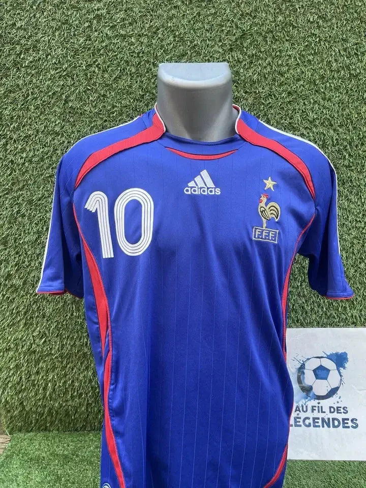 Maillot Zidane équipe de France - Au Fil Des Légendes adidas football vintage