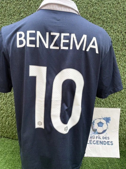 Maillot Benzema équipe de France - home 2014 - Taille M Au Fil Des Légendes