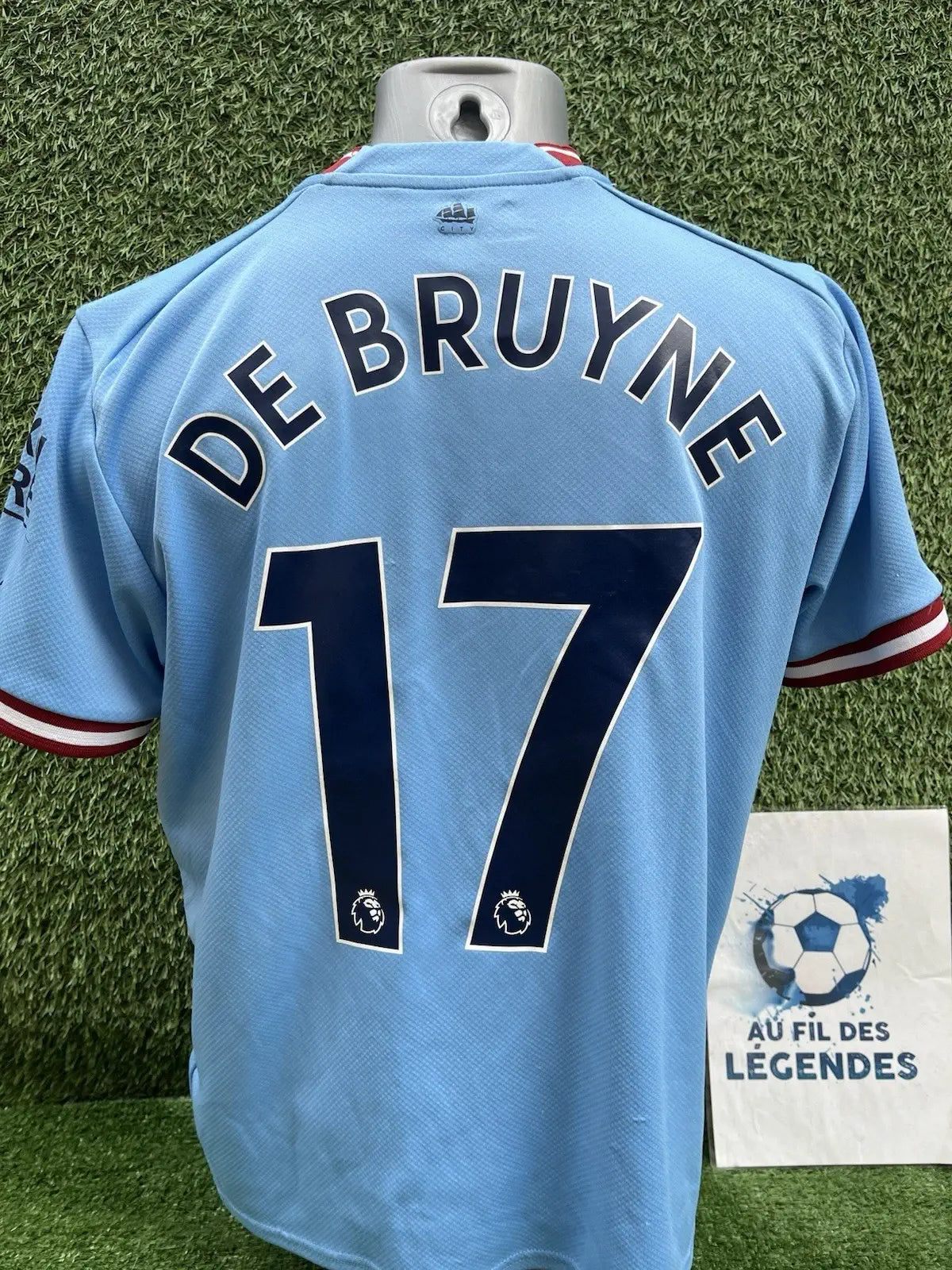 Maillot De Bruyne Manchester City- home 2022-23 - Taille L Au Fil Des Légendes