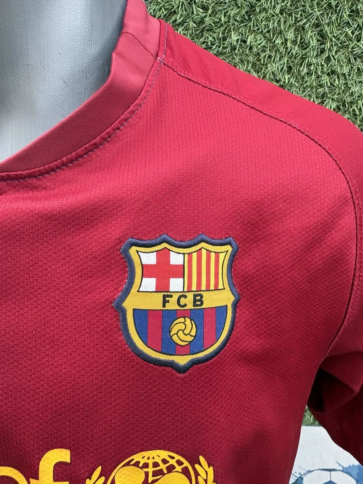 Maillot Eto'o FC Barcelone - home 2008 - Taille XS Au Fil Des Légendes logos brodés