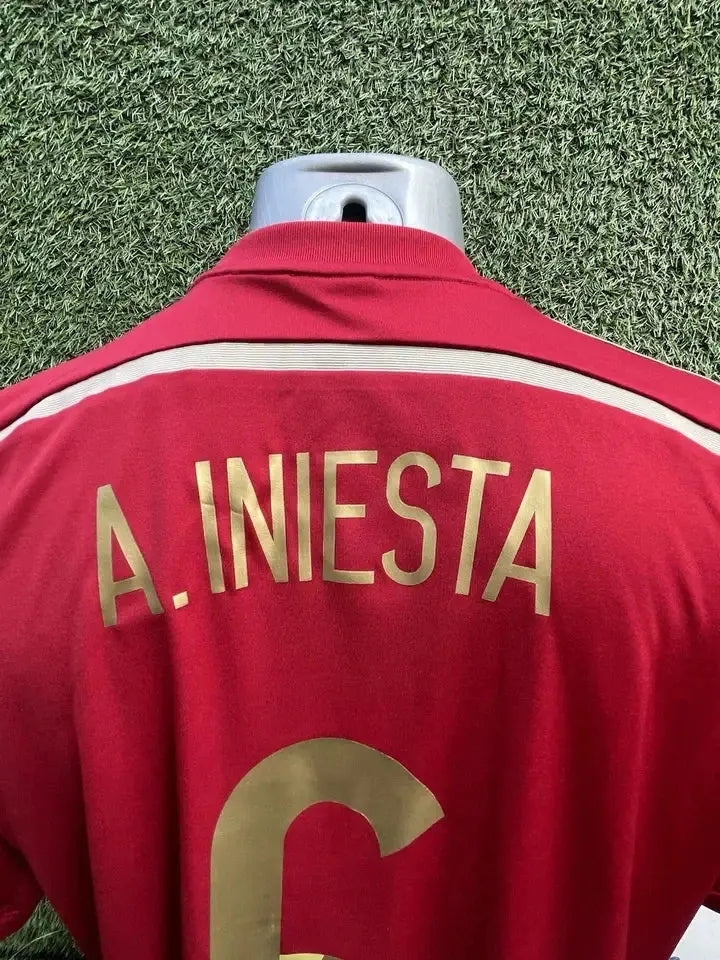 Maillot Iniesta Espagne - Au Fil Des Légendes adidas football shirt vintage authentique