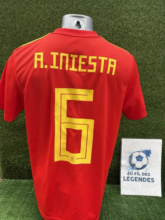 Maillot Iniesta Espagne - Au Fil Des Légendes adidas football shirt vintage