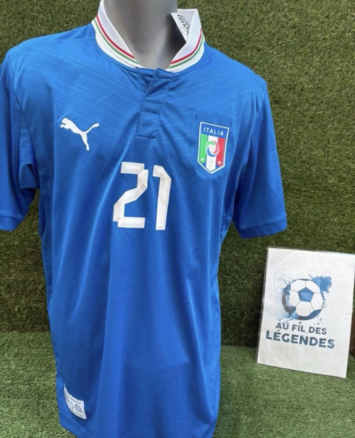 Maillot Pirlo Italie - home 2012 - Taille M Au Fil Des Légendes