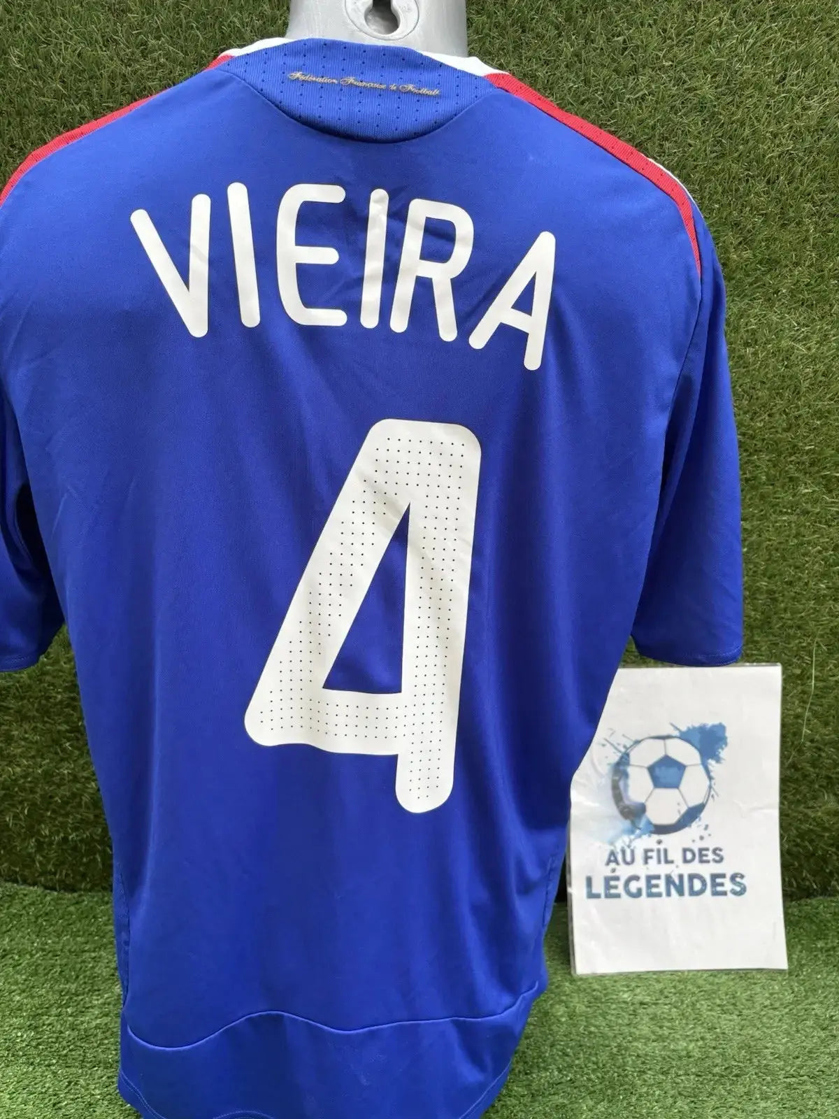 Maillot vieira équipe de France Au Fil Des Légendes adidas football shirt vintage
